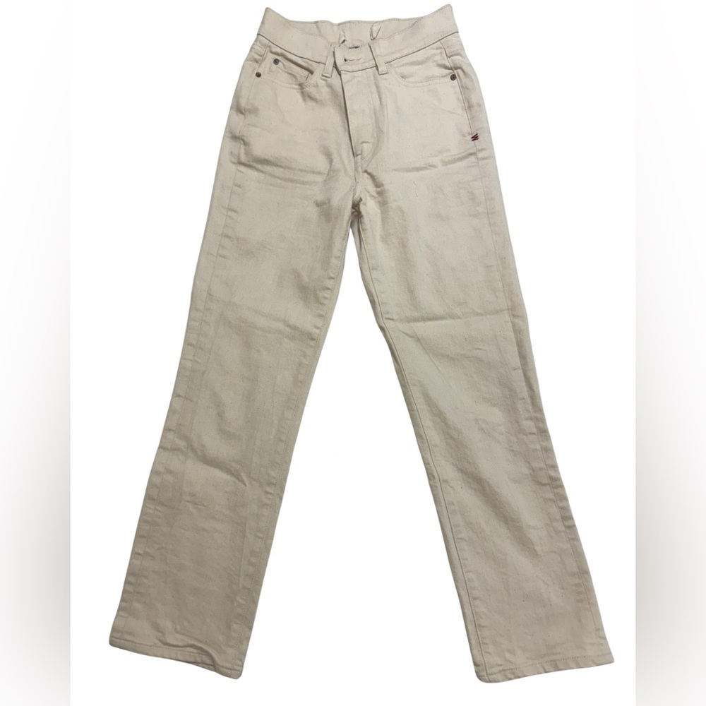 Warp + Weft Women's Off White Ivory Straight Leg Jeans - Size 26 waist